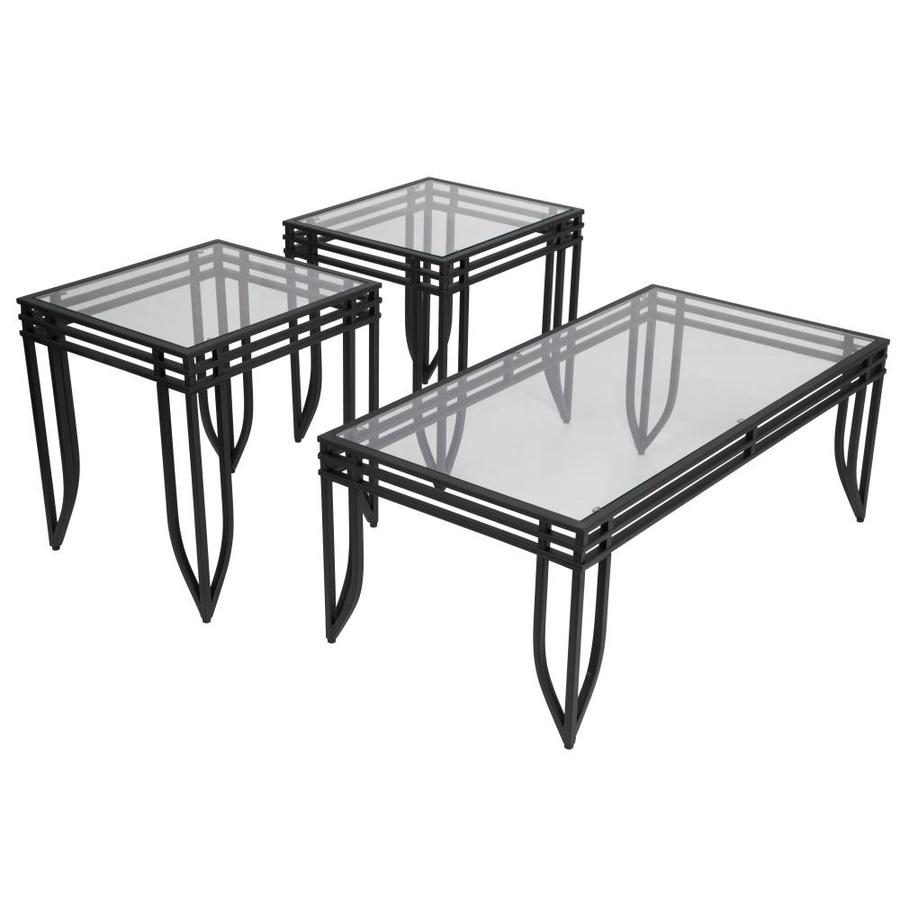 Flash Furniture Exeter Clear Accent Table Set At Lowes Com