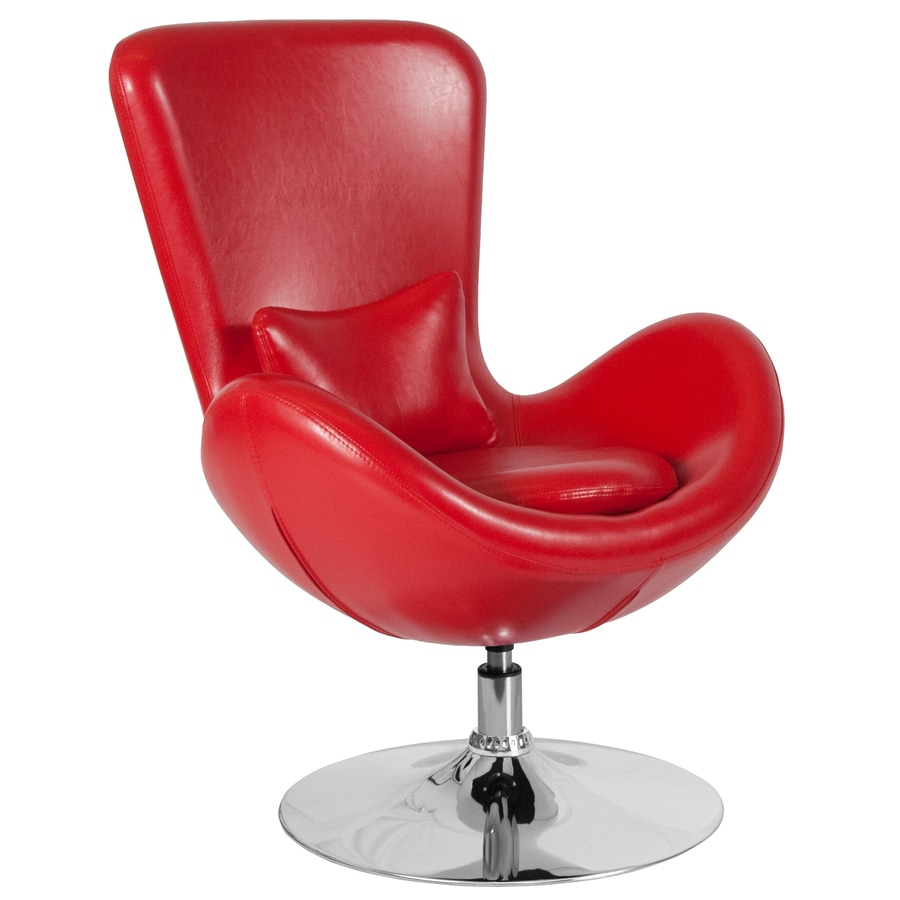 Flash Furniture Egg Series Modern Red Leather Faux Leather