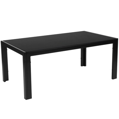 Flash Furniture Franklin Collection Sleek Black Glass Coffee