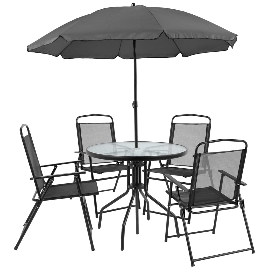 Flash Furniture Nantucket 6-Piece Metal Frame Patio Conversation Set