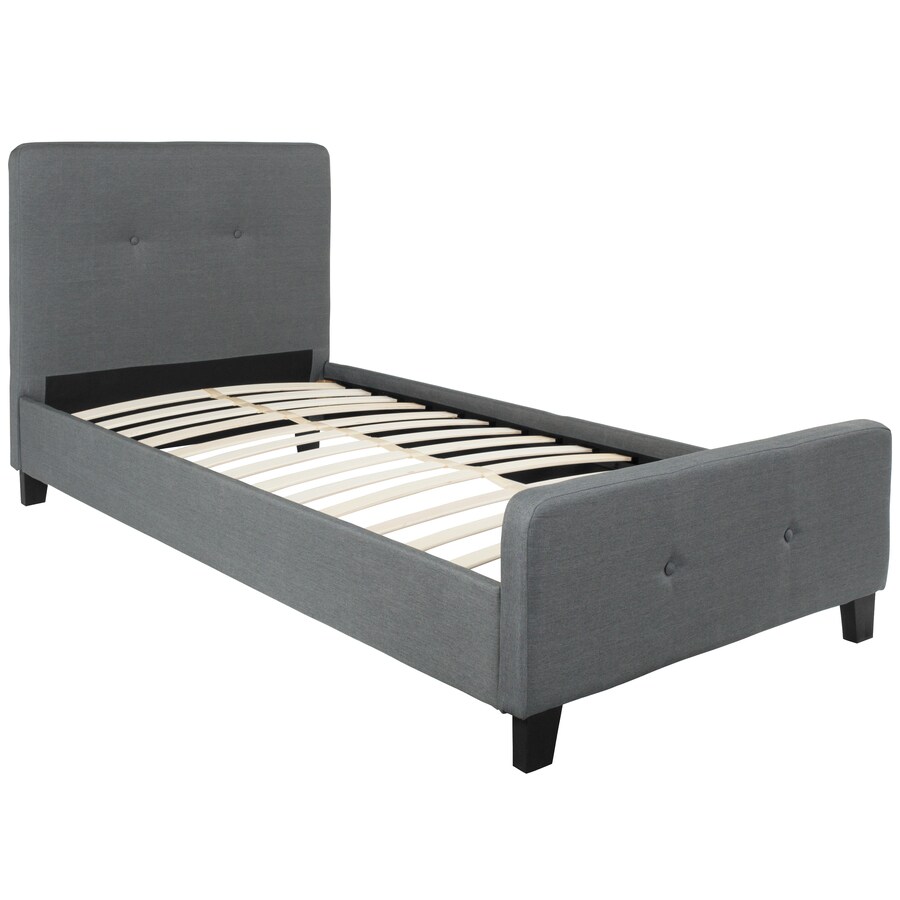 Flash Furniture Tribeca Dark Gray Twin Platform Bed In The Beds Department At Lowes Com