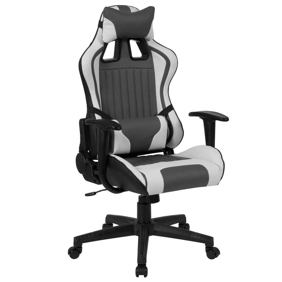 Flash Furniture Cumberland Comfort Series High Back Gray And White