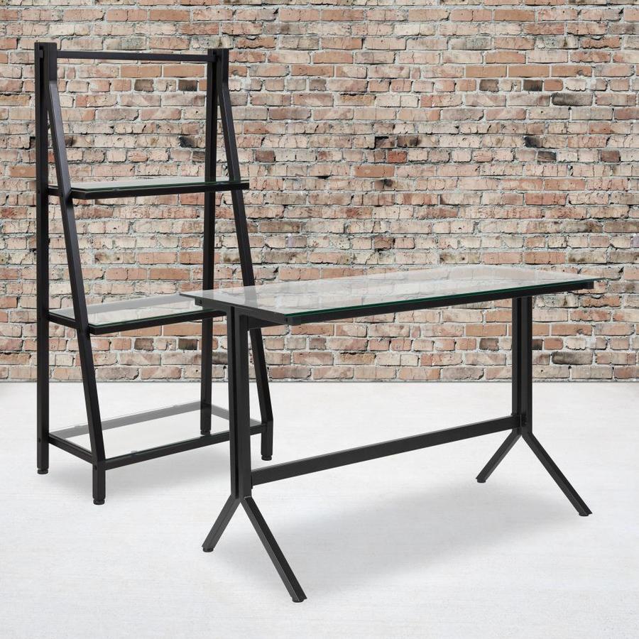 Flash Furniture Highland Collection Piece Clear Black Contemporary