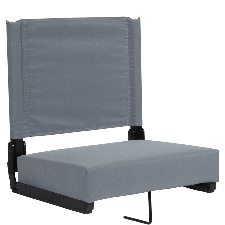 Flash Furniture Outdoor Gray Fabric Padded Bleacher Folding Chair