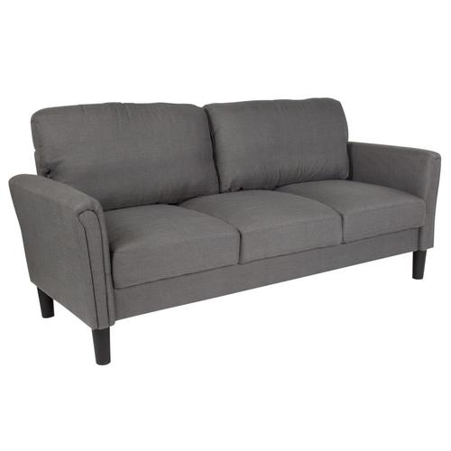 Write A Review About Flash Furniture Bari Upholstered Sofa In Dark