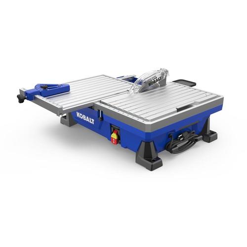 Kobalt 7-in 6-Amp Wet Tabletop Sliding Table Tile Saw in the Tile Saws ...