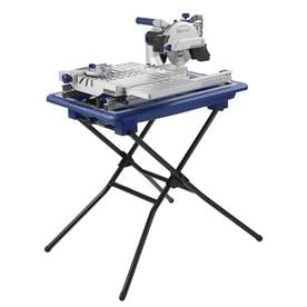 Kobalt 7-in Wet Tabletop Sliding Table Tile Saw with Stand