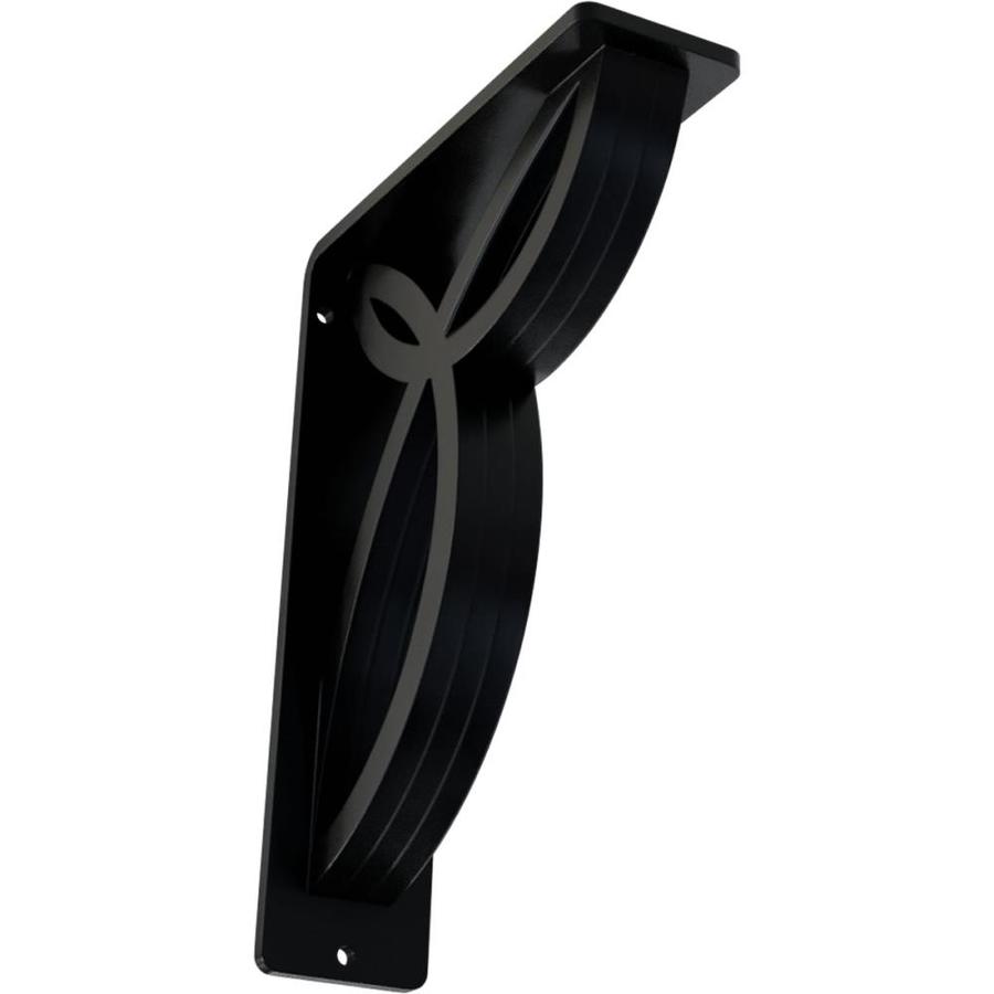 Ekena Millwork Versailles 8-in x 2-in x 5.5-in Black Countertop Support Bracket