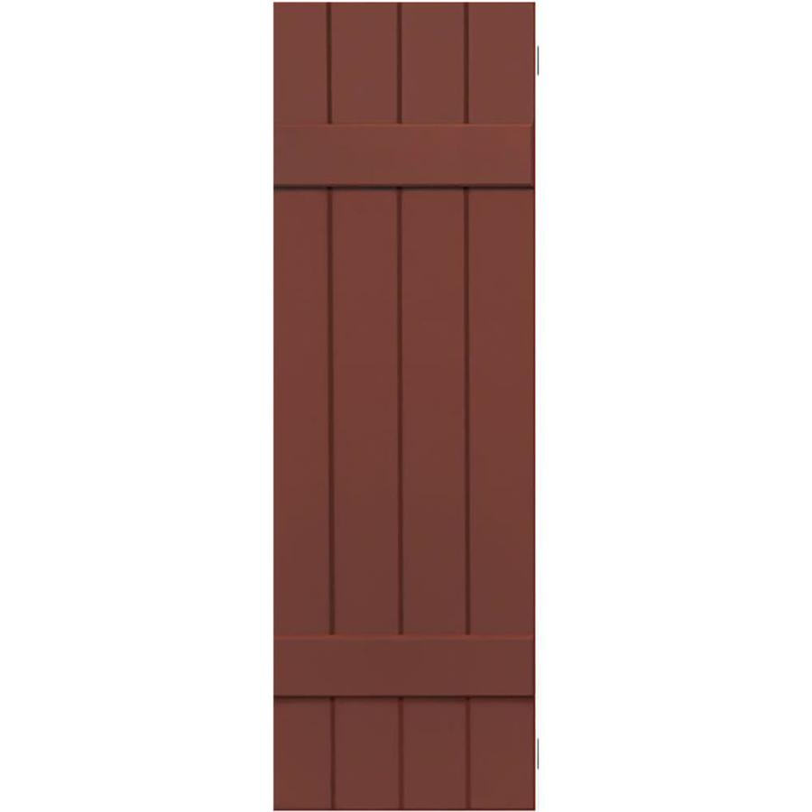 Ekena Millwork 2 Pack Country Redwood Board And Batten Pvc Exterior Shutters Common 15 In X 59 Actual The Department At Lowes Ekena Millwork 2 Pack Country Redwood
