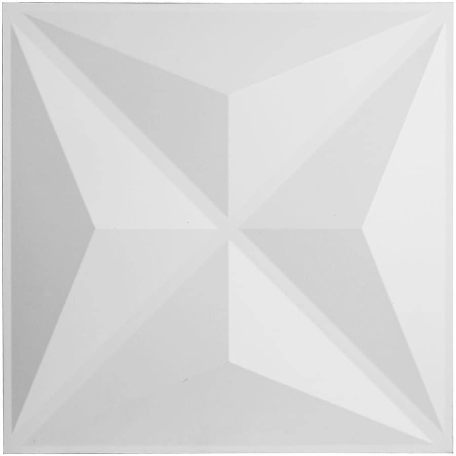 Ekena Millwork EnduraWall 19.625in x 1.6ft Embossed Matte White PVC