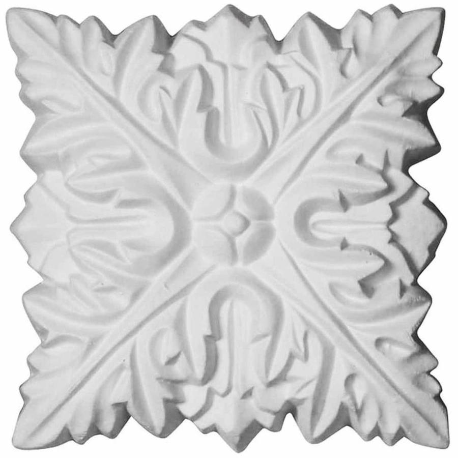 Ekena Millwork Attia 4-in x 4-in Square Primed Rosette