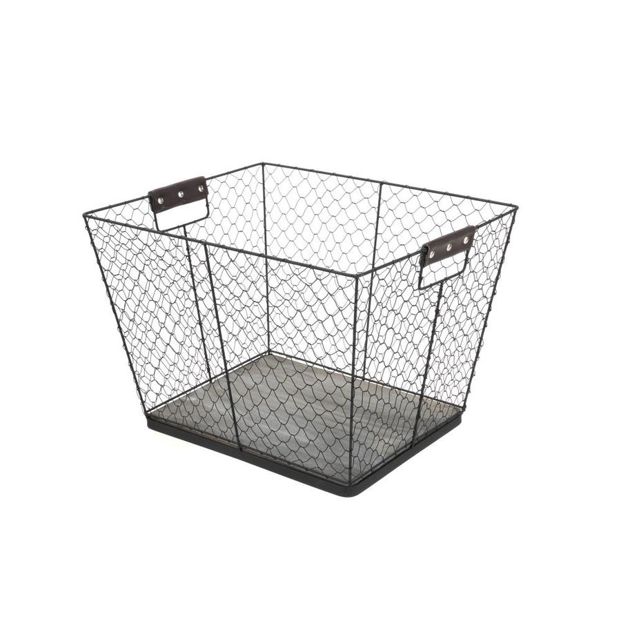 allen + roth 15.75in W x 11.02in H x 13in D Rusty Black Iron