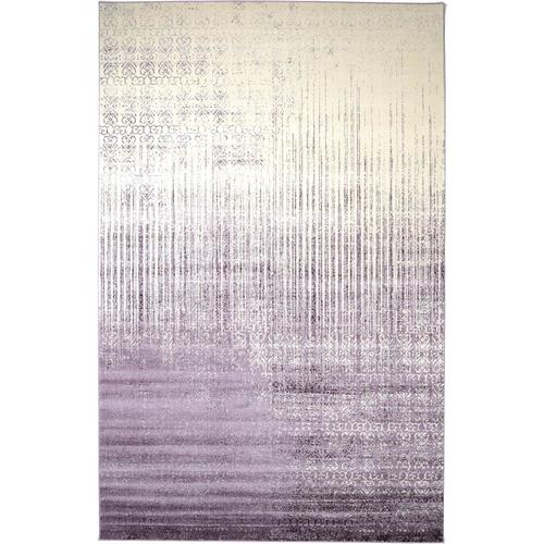 Unique Loom Jennifer Del Mar 11 x 16 Purple/Ivory Indoor Abstract