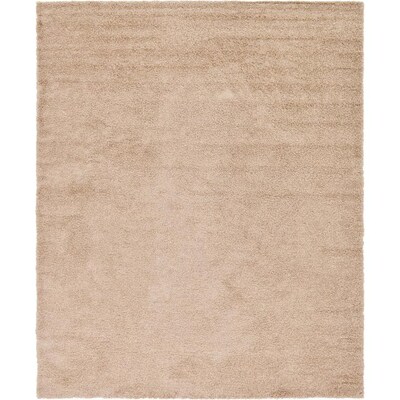 Unique Loom Solid Taupe Rectangular Indoor Machine Made Area