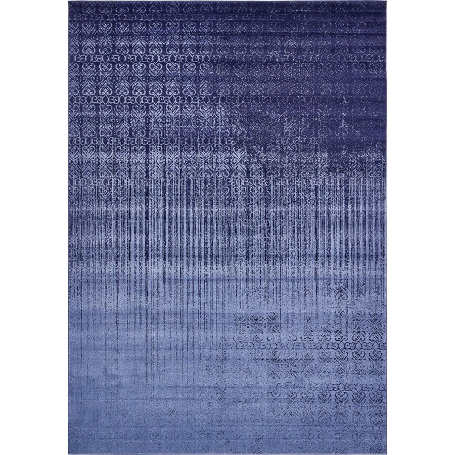 Unique Loom Jennifer Del Mar Blue Indoor Distressed Area Rug