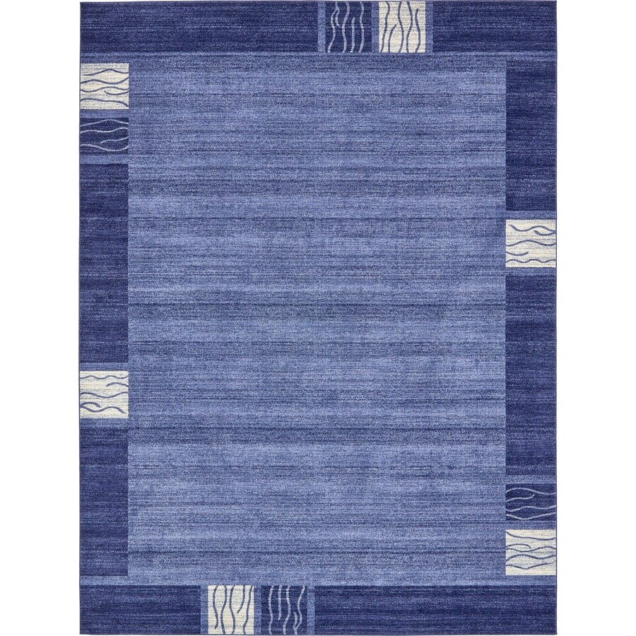 Unique Loom Sarah Del Mar Light Blue Indoor Distressed Area Rug