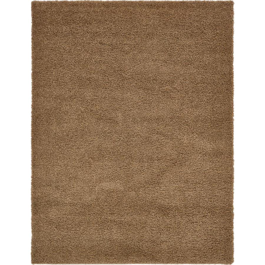 Unique Loom Solid Sandy Brown Rectangular Indoor