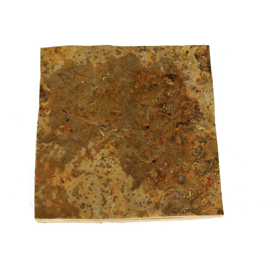 Allstone 999 18-in L x 18-in W x 2-in H Tan Natural Stone Patio Stone