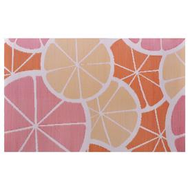 Garden Treasures Orange/yellow Rectangular Indoor/Outdoor Machine-Made Area Rug (Common: 4 x 6; Actual: 4-ft W x 6-ft L)