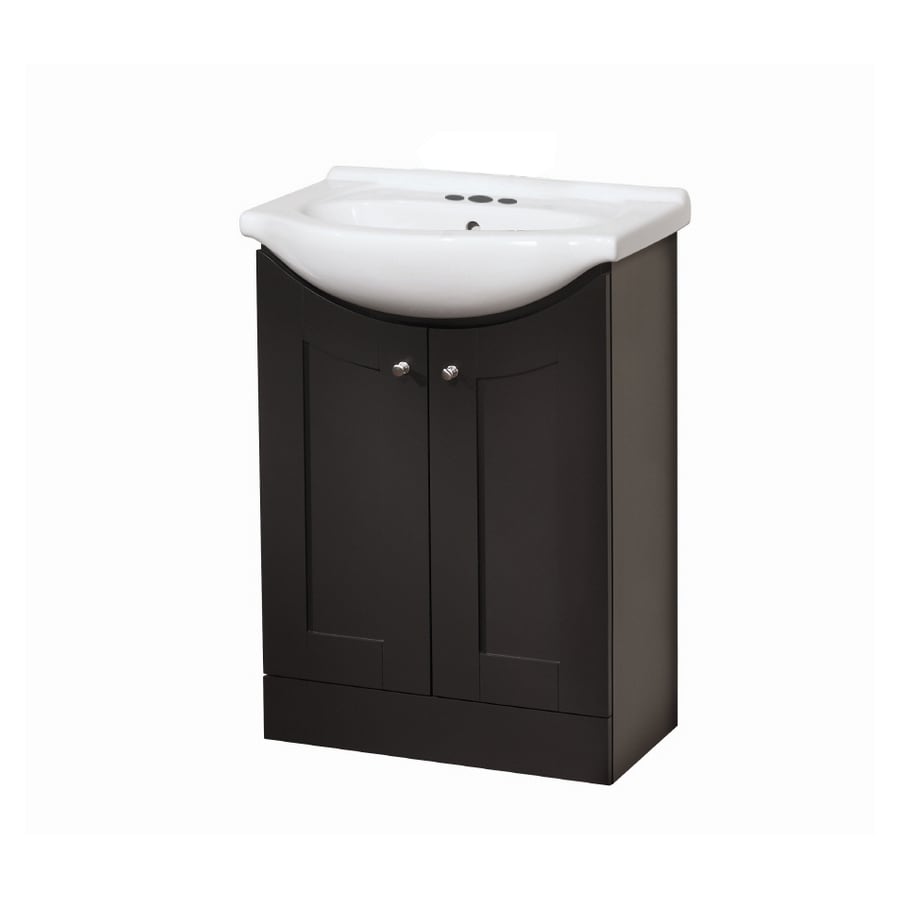 Style Selections Euro Vanity Espresso Belly Sink Single Sink