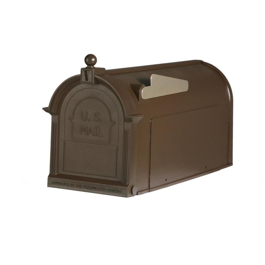 Postal Pro 9-in x 11-in Plastic Antique Bronze Post Mount Mailbox at ...