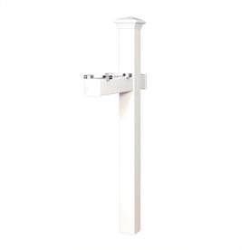 ( incomplete only 1 pcs )Postal Pro White Polymer Mailbox Post