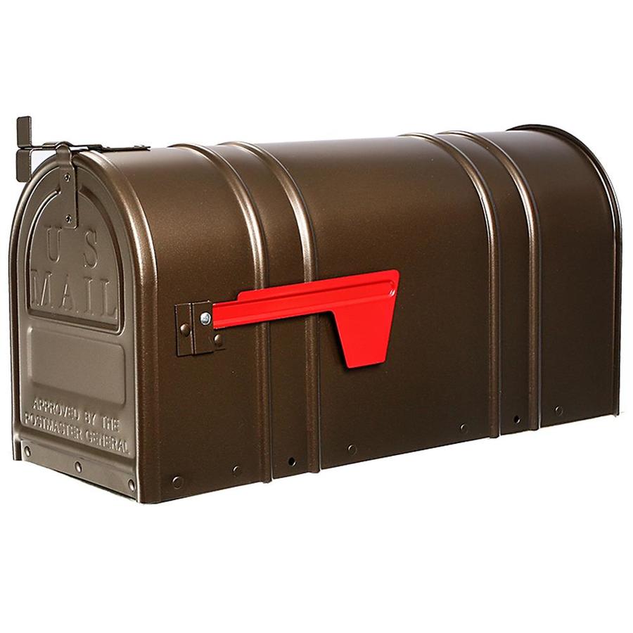 Postal Pro Large Metal Antique Bronze Post Mount Mailbox in the ...