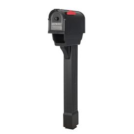 Postal Pro 7.75-in x 52-in Plastic Black Post Mount Mailbox with Post