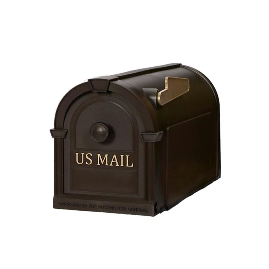 Postal Pro Hampton Large Plastic Bronze Post Mount Mailbox in the ...