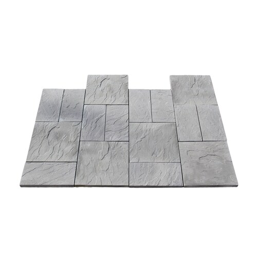 Nantucket Pavers 12 Ft X 12 Ft Gray Kingsmill Rivenstone Paver