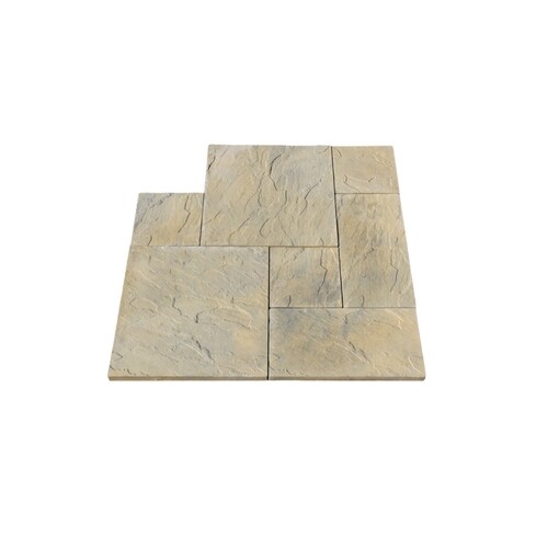 Nantucket Pavers 12-ft x 12-ft Tan Variegated Dutch Rivenstone Paver