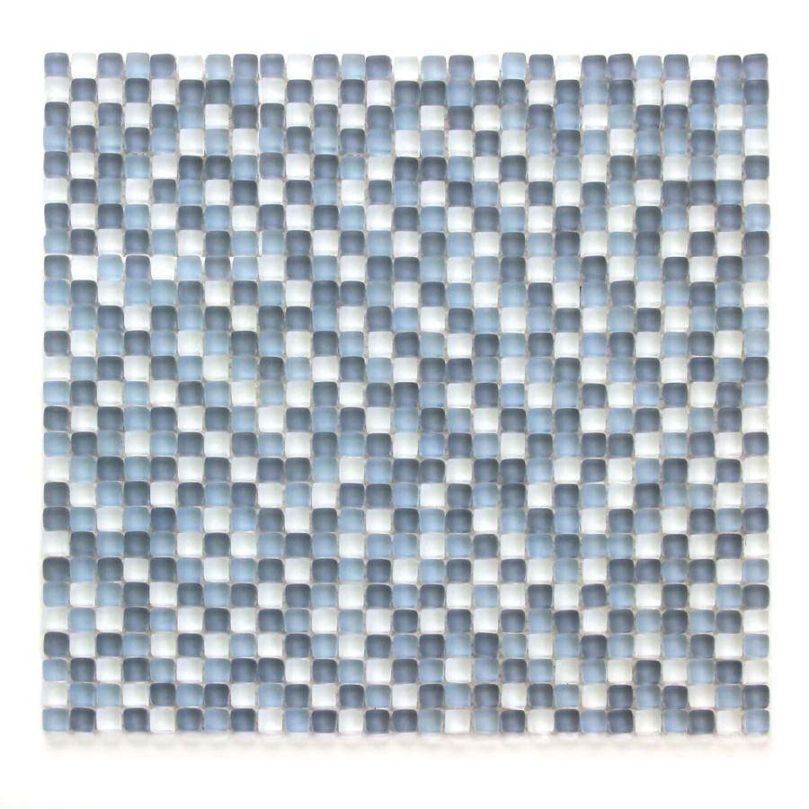Solistone Atlantis Gl 10 Pack Majorca Frosted Uniform Solistone Atlantis Gl 10 Pack Majorca Frosted Uniform Squares Mosaic Wall Tile Common
