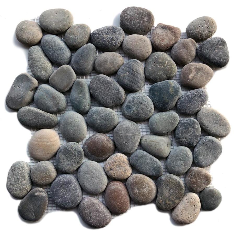 Solistone River Rock Pebbles 10 Pack Baluran 12 In X 12 In Random Mosaic Cobblestone Floor Tile