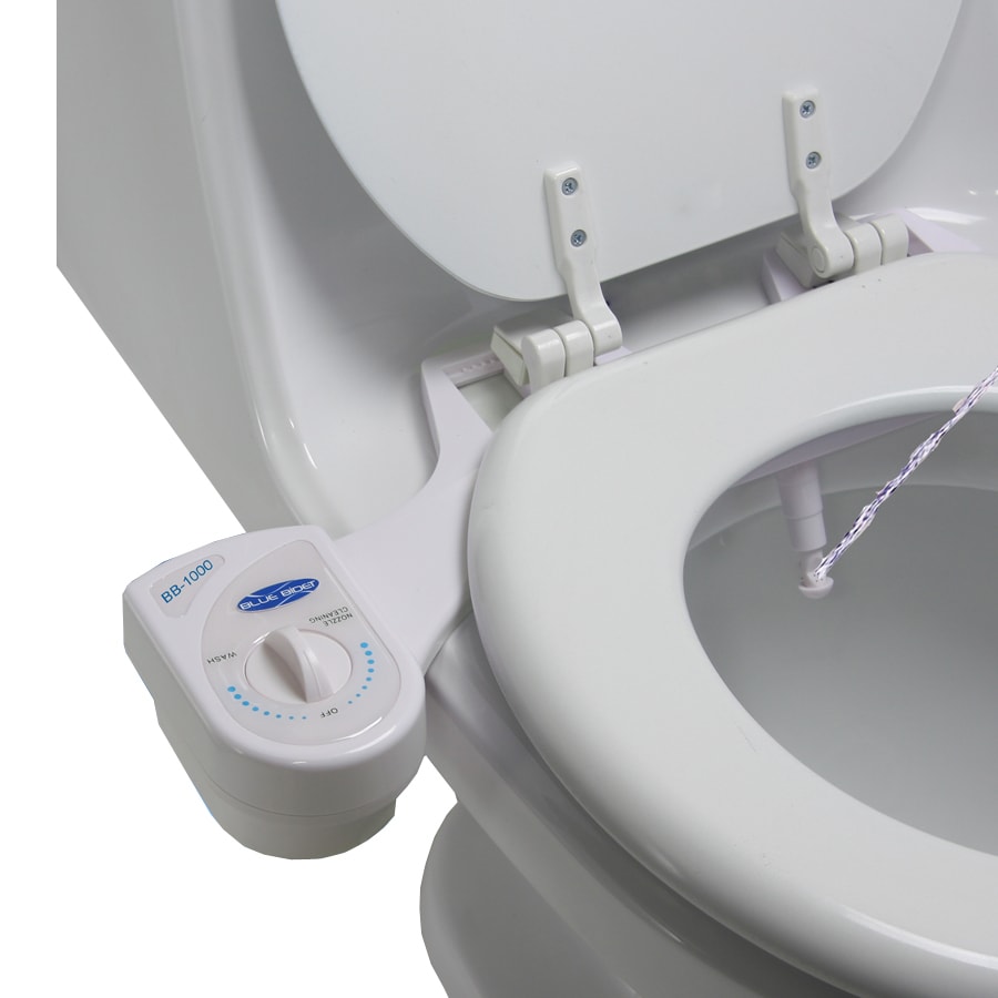 BLUE BIDET White ToiletMounted Bidet in the Bidet Attachments