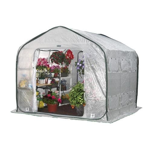 Flowerhouse FarmHouse 9ft L x 9ft W x 8ft H Popup Greenhouse at