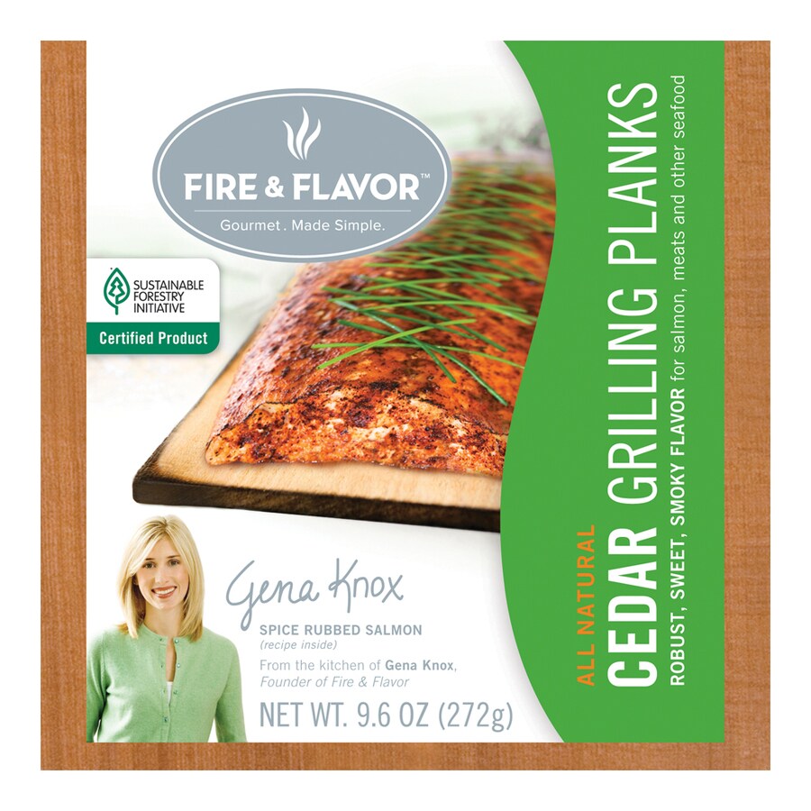 Fire & Flavor FFPD176 4-Pack 5-1/2" x 1-1/2" Cedar Wood Grilling Planks