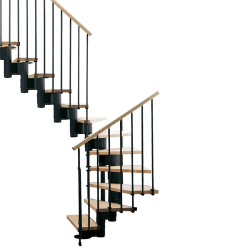 Arke Kompact 9.9-ft Black Modular Staircase Kit in the Staircase Kits ...