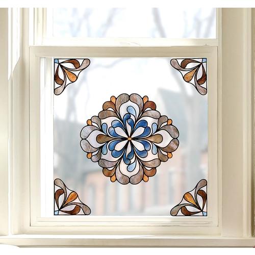 Artscape Capri Amber 12in x 12in Textured Textured Privacy/Decorative