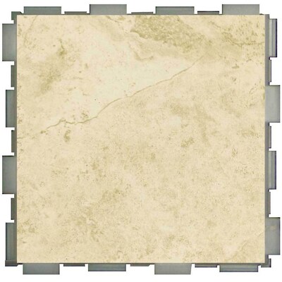 Snapstone 12 Pack 6 In X Interlocking Beige Glazed Porcelain Interlocking Beige Glazed Porcelain