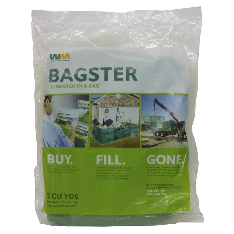 Shop Waste Management Bagster 606 Gallon Green Plastic Outdoor Trash