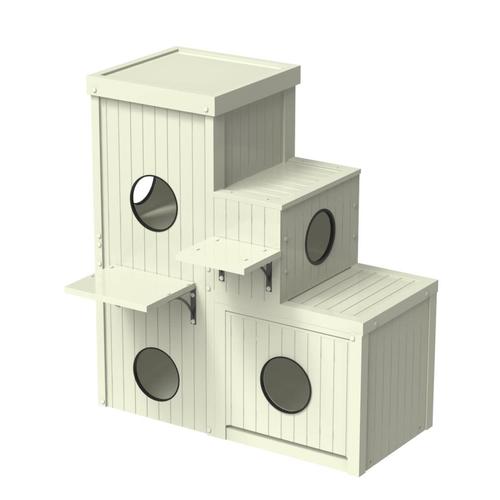 New Age Pet ECOFLEX Outdoor Kitty Climber Cat House in the Cat Trees