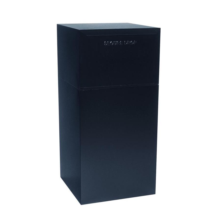 dVault 19-in W x 40-in H Metal Black Ground Mount Lockable Mailbox