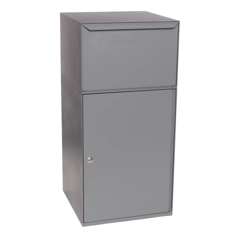 DVault 19-in W x 40-in H Metal Gray Ground Mount Mailbox at Lowes.com