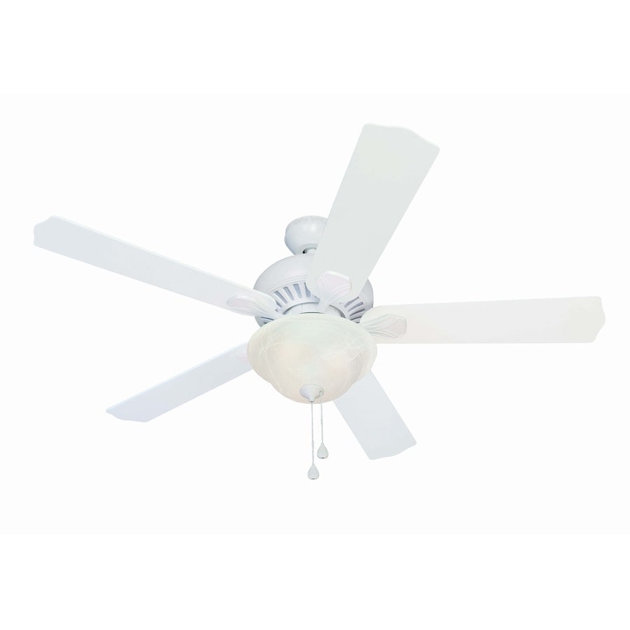 52 In Crosswinds White Ceiling Fan With Light Kit