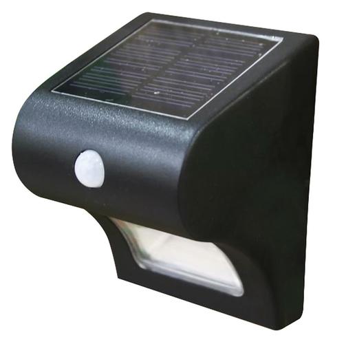 Classy Caps 4.8in H Black Abs Solar Dark Sky LED Outdoor Wall Light at