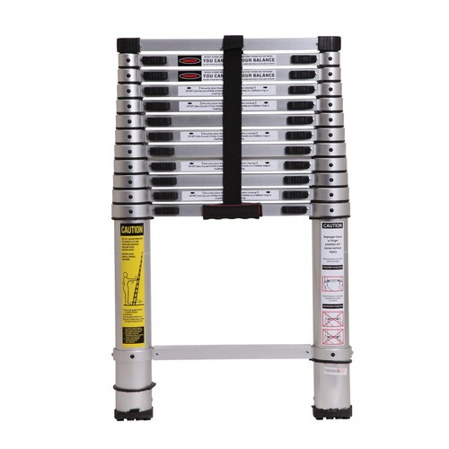 Xtend & Climb 121/2ft Aluminum 225lb Telescoping Type II Extension Ladder at