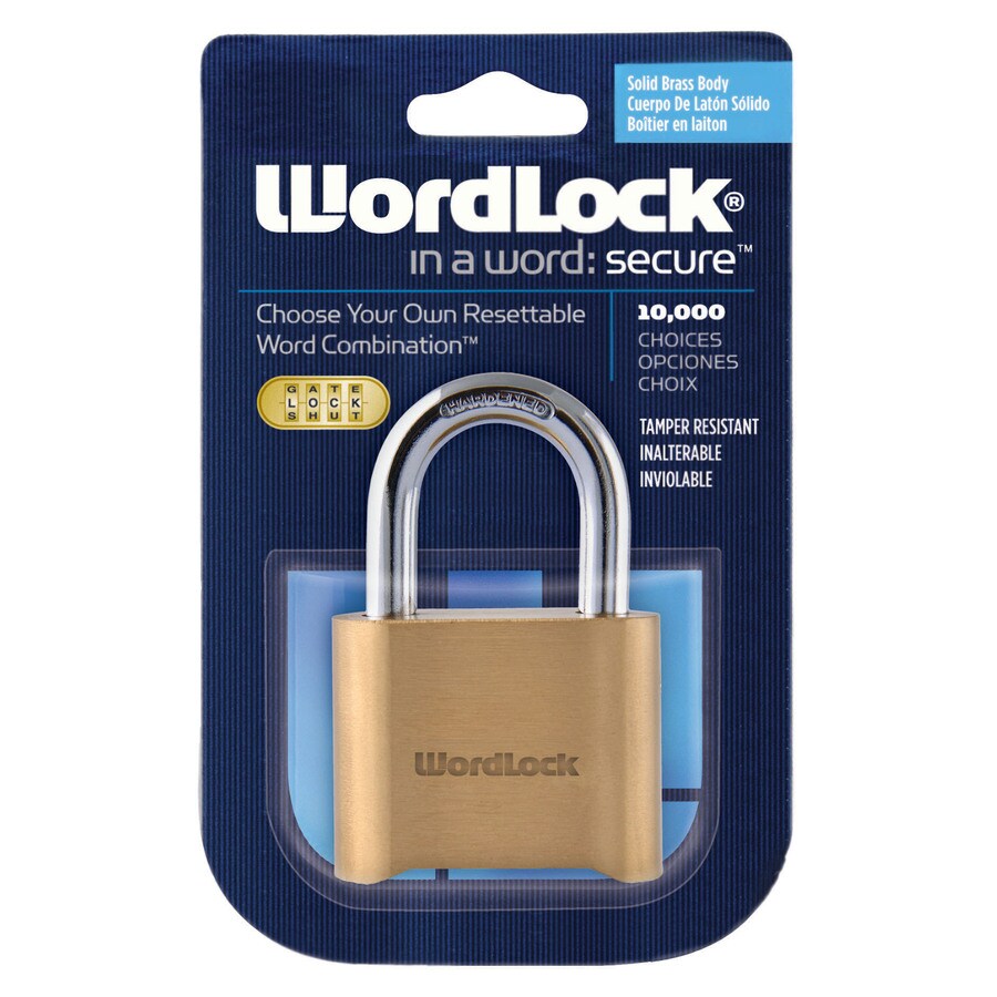 Wordlock PL-048-SS Steel Shackle Combination Padlock