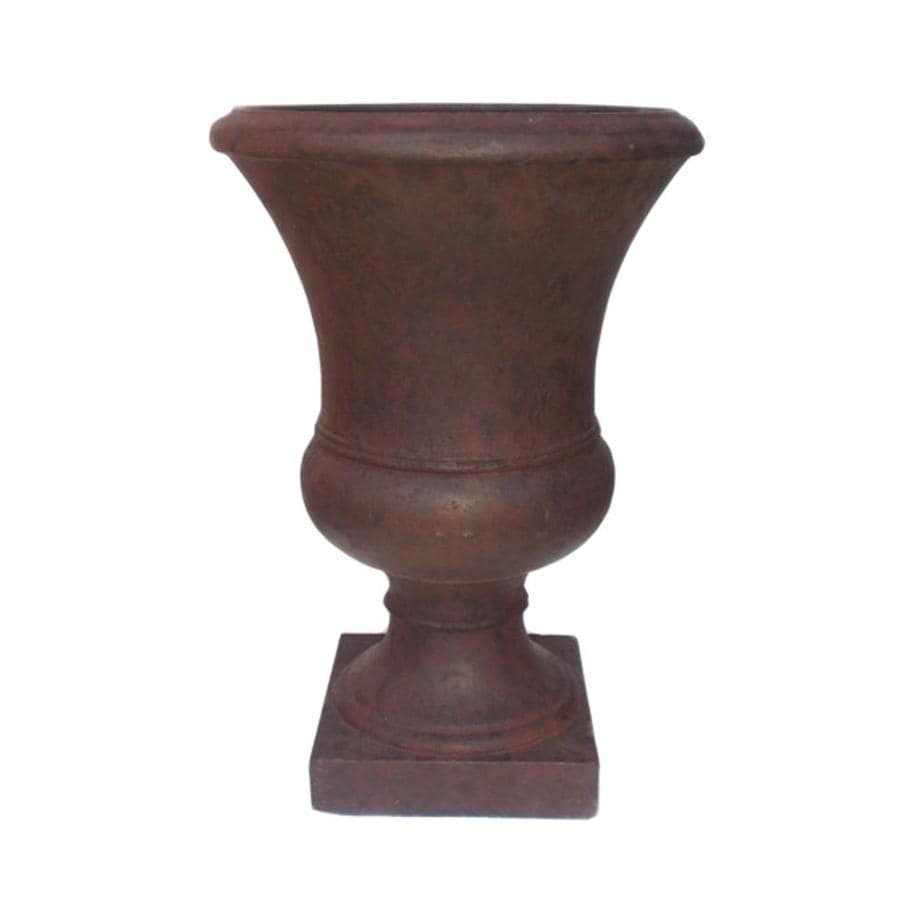 Shop allen + roth 15.25in x 26in Rust Fiberglass Urn at