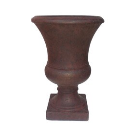 allen + roth 15.25-in W x 26-in H Rust Fiberglass Urn