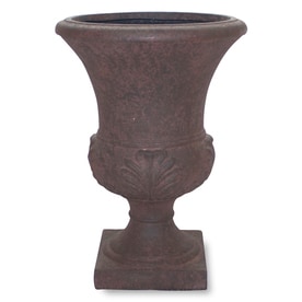 allen + roth 12.5-in W x 21-in H Rust Fiberglass Urn